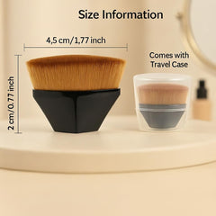 BEAHOT four-pack foundation brush flat-top travel kabuki eye-detail enables precise eye-area work.