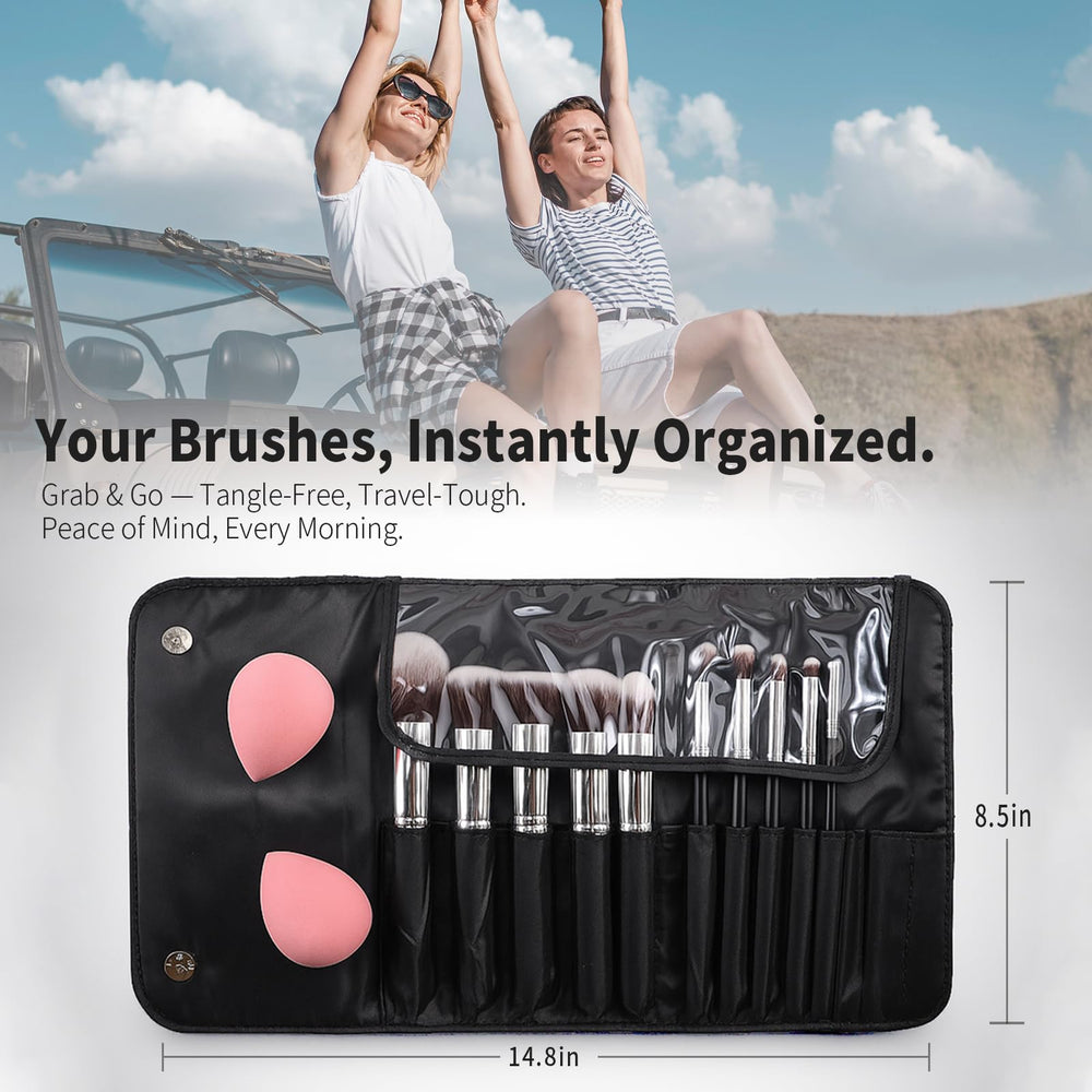 BEAKEY brushes application guide highlights powder and cream versatility