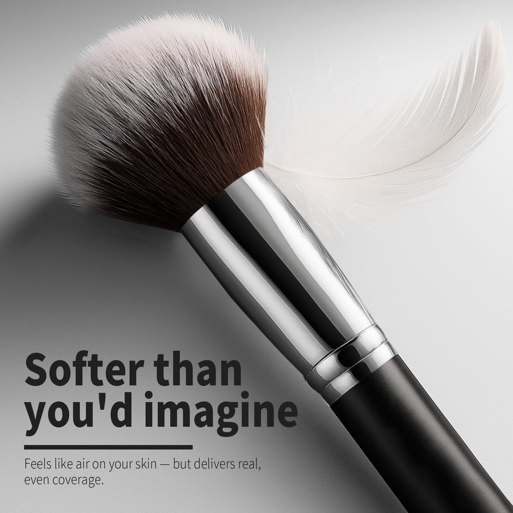 BEAKEY premium synthetic bristles close-up show shed-resistant fibers for all skin types