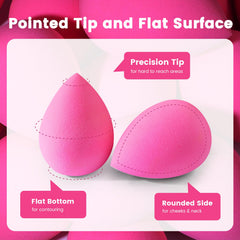 BEAKEY rose pink sponge rounded surface for quick foundation application