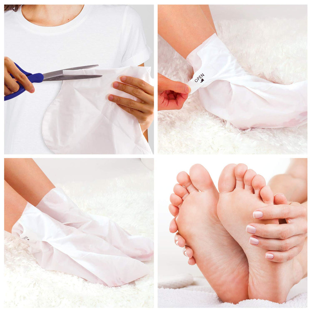 Bealuz foot peel mask application time demonstrates simple process