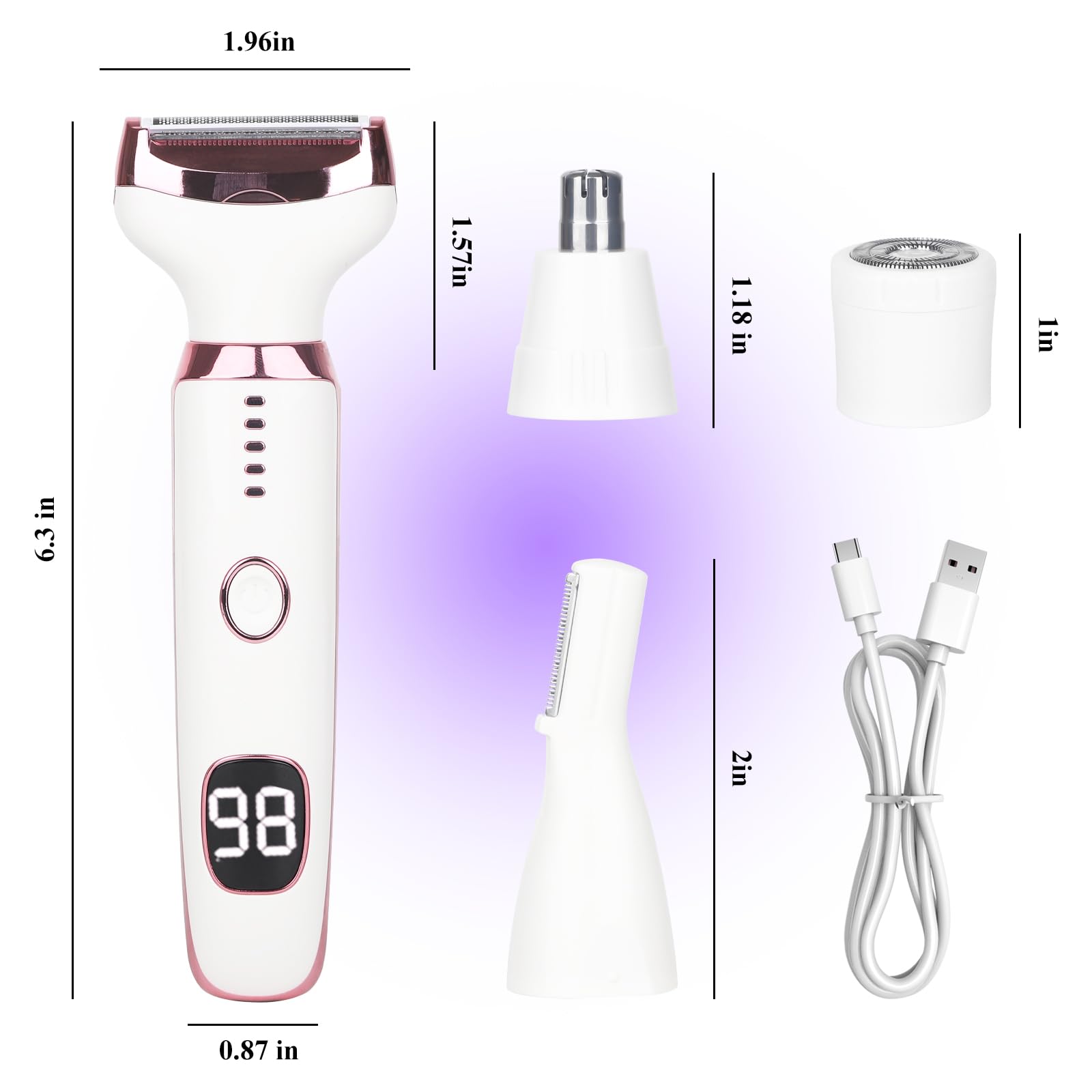 Beanify compact portable shaver fits purse or travel bag