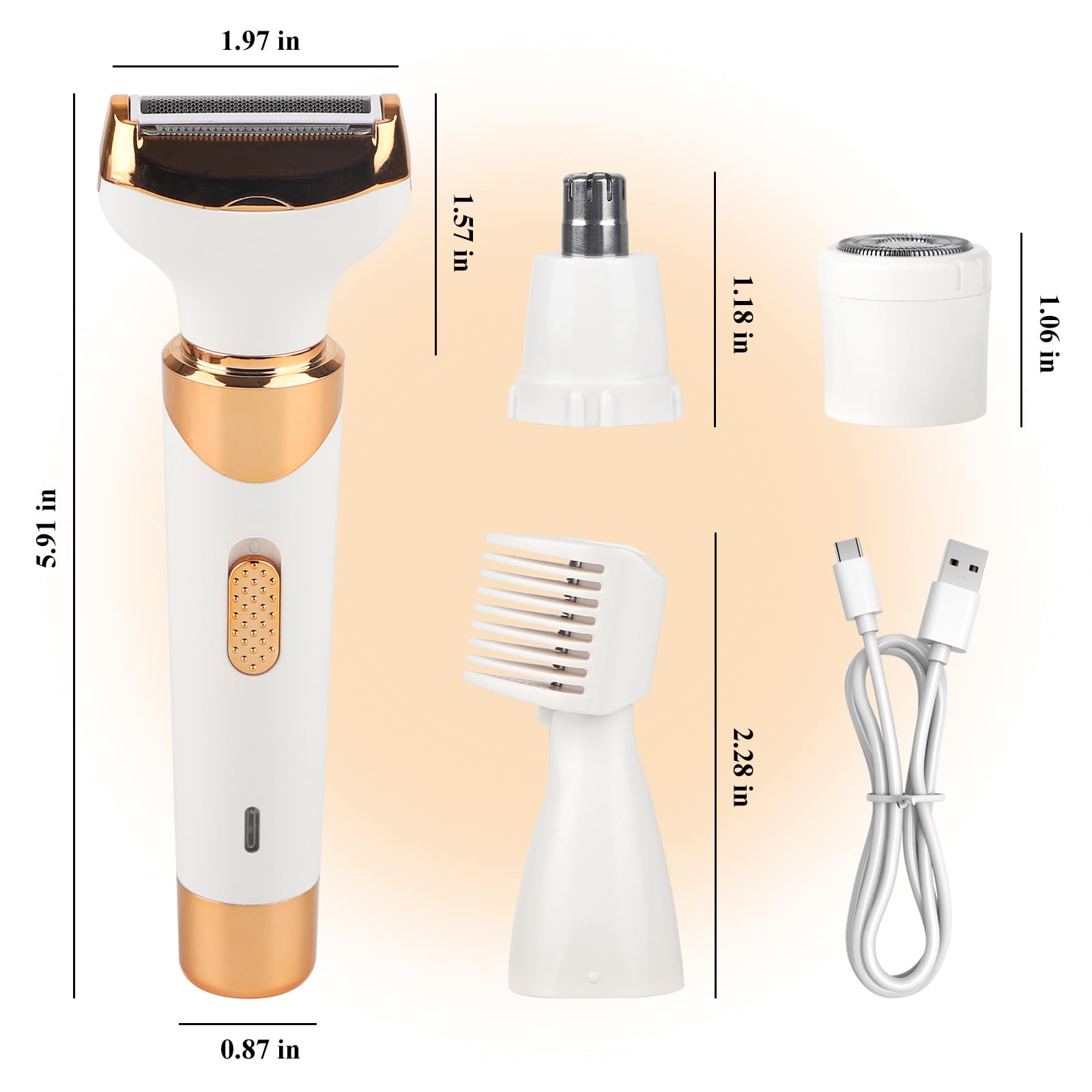 Beanify compact shaver with LED display ready for travel and on-the-go grooming.
