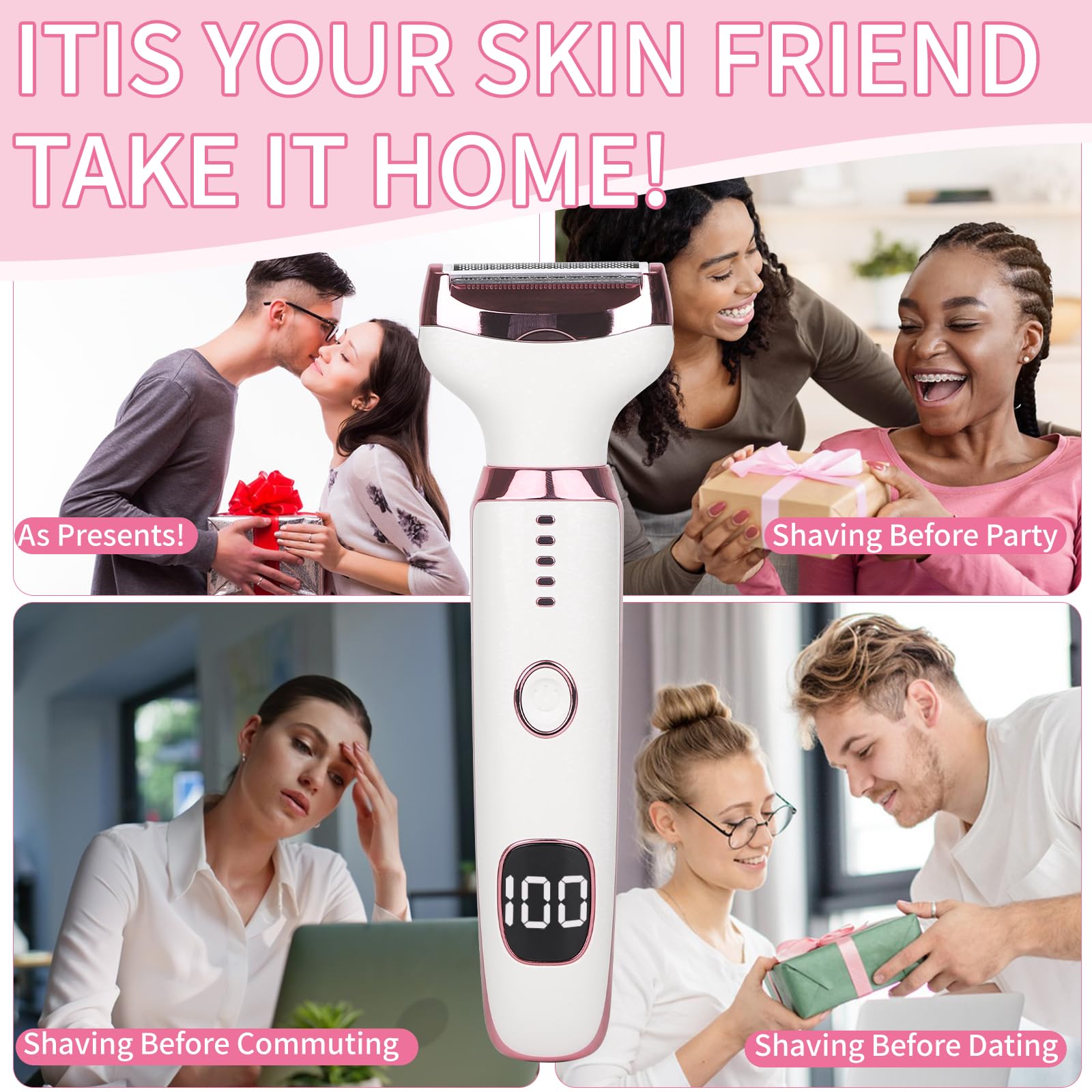 Beanify safe blades provide gentle grooming for sensitive skin