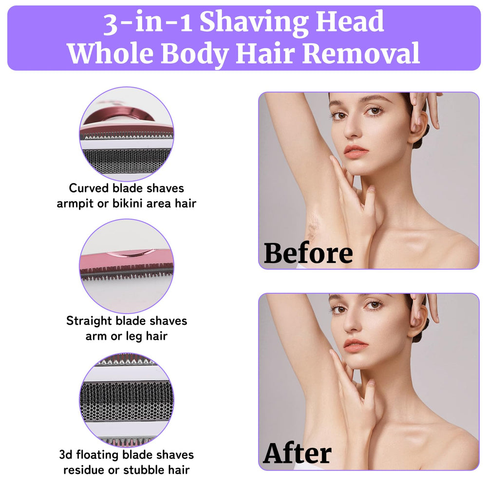 Beanify stainless steel blades close-up for smooth hair removal