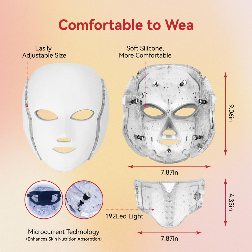 BeaRay LED face mask at home spa setup for easy treatment.