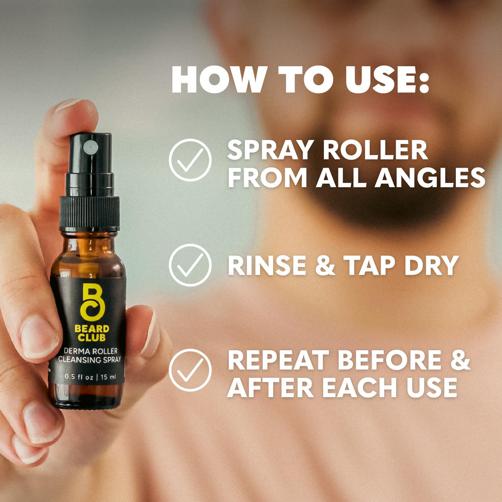 Cleansing spray image highlights product longevity with thorough head cleaning