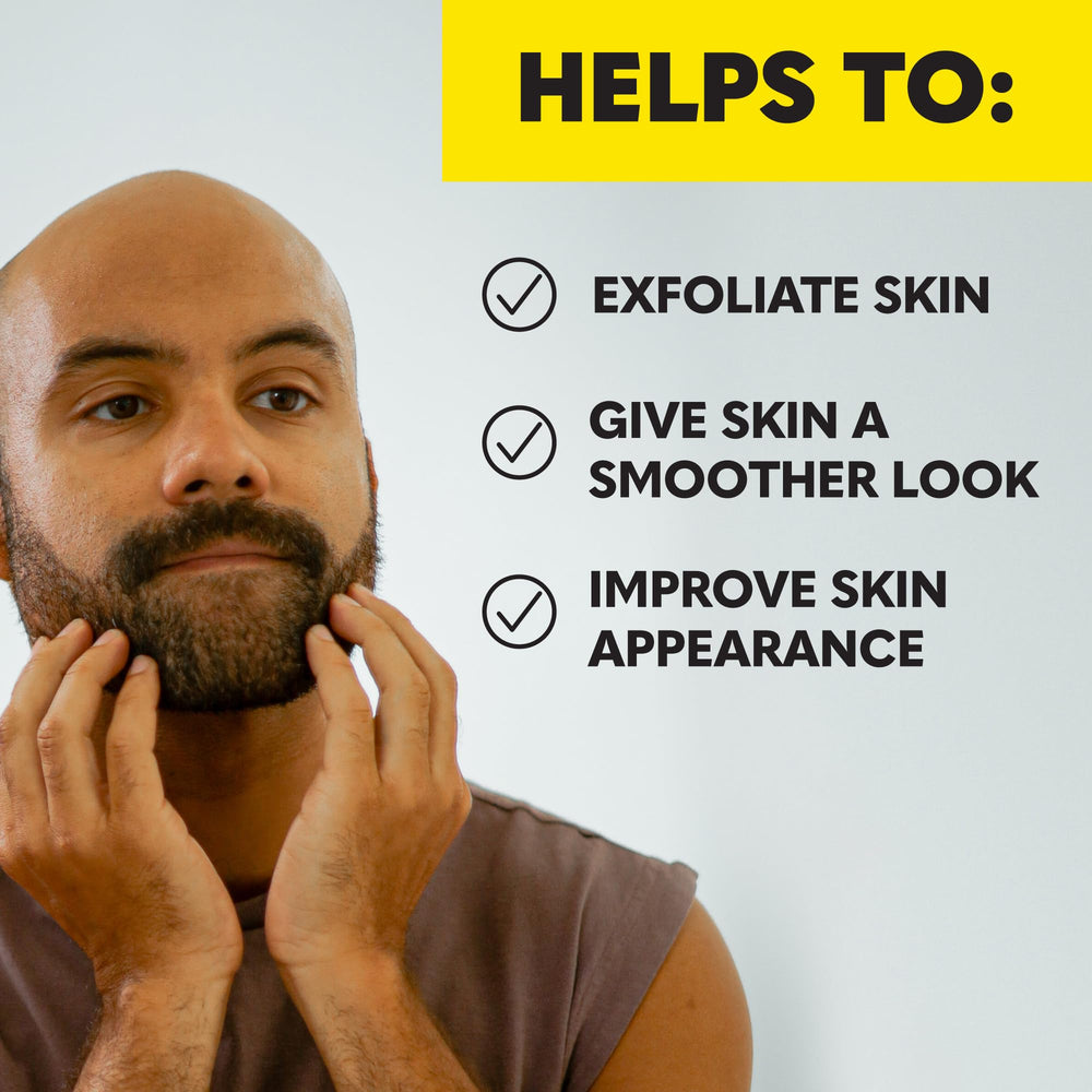 Beard Club derma roller weighted handle demonstrates controlled pressure during use
