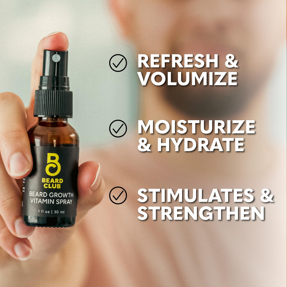 The Beard Club Premium Growth Oil application demonstrates controlled, comfortable use.