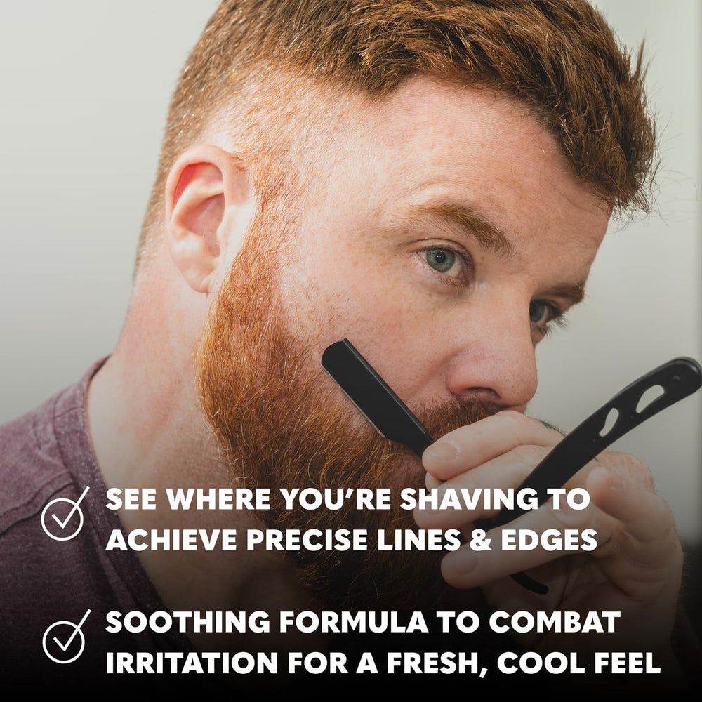 Beard Club premium shaving gel precise lineups highlights easy trimming of clean beard edges