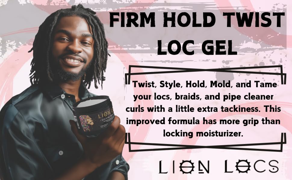 Beard Gains Lion Locs bottle pump shows easy application for quick retwists.