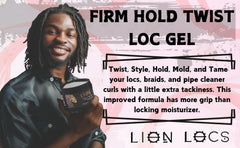 Beard Gains Lion Locs bottle pump shows easy application for quick retwists.