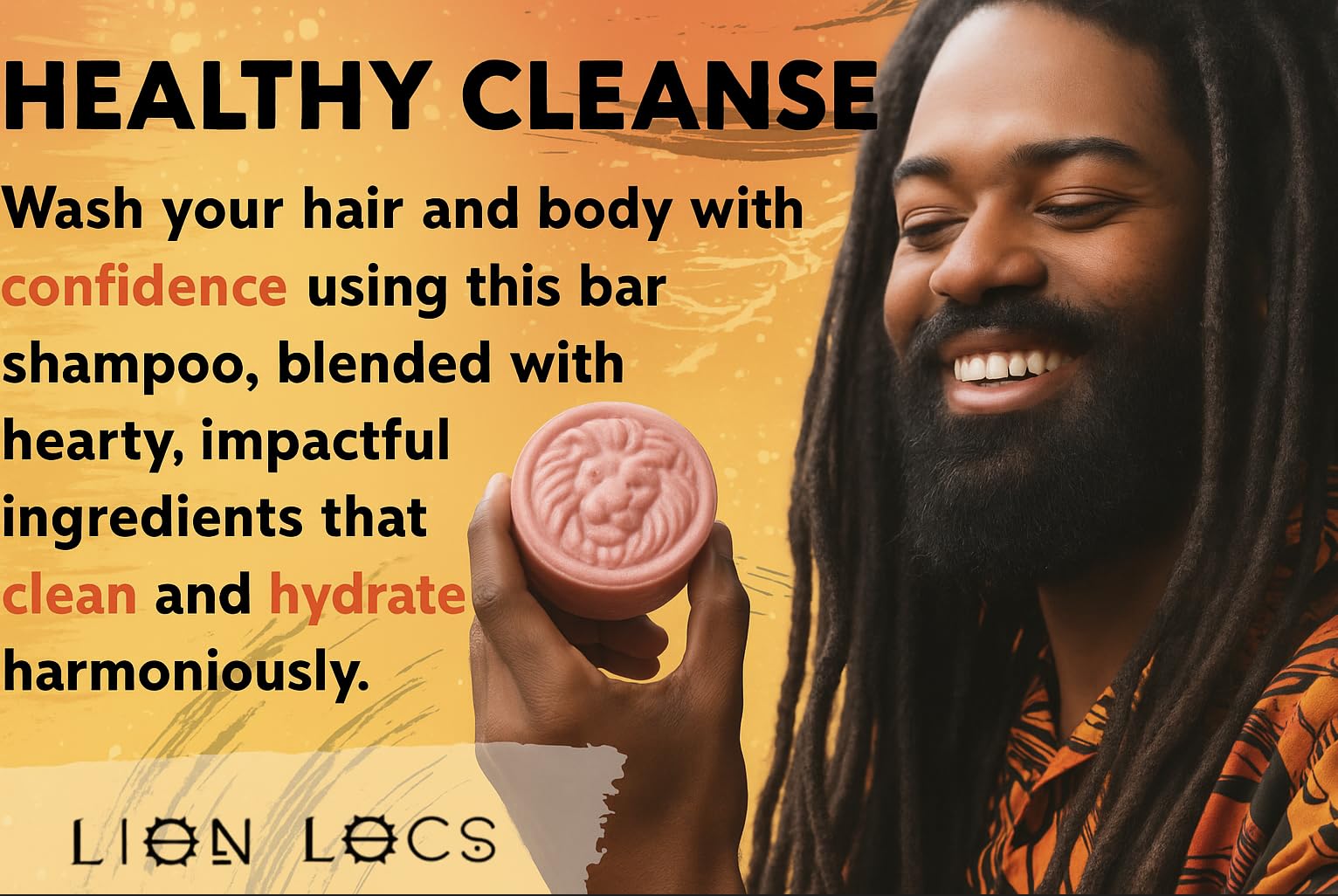 Beard Gains Lion Locs conditioner bar creamy hydration