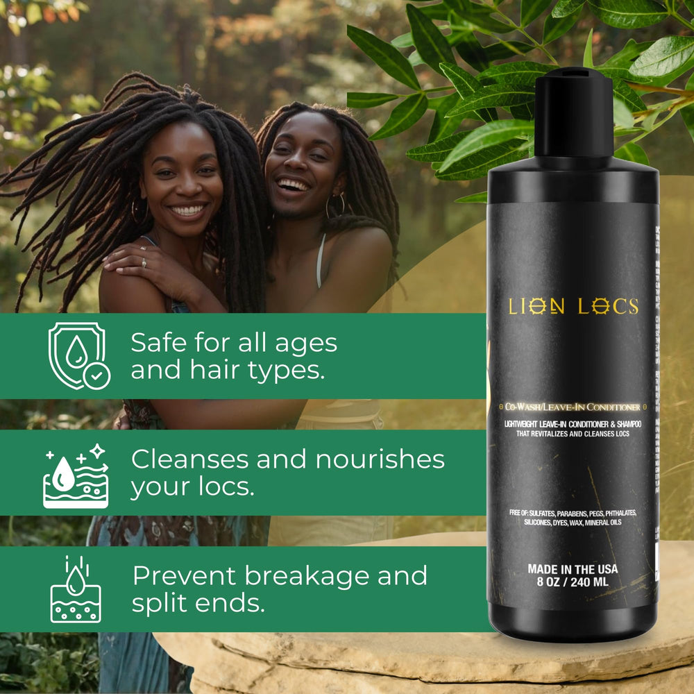 Cuero cabelludo saludable tras usar Lion Locs para rastas.