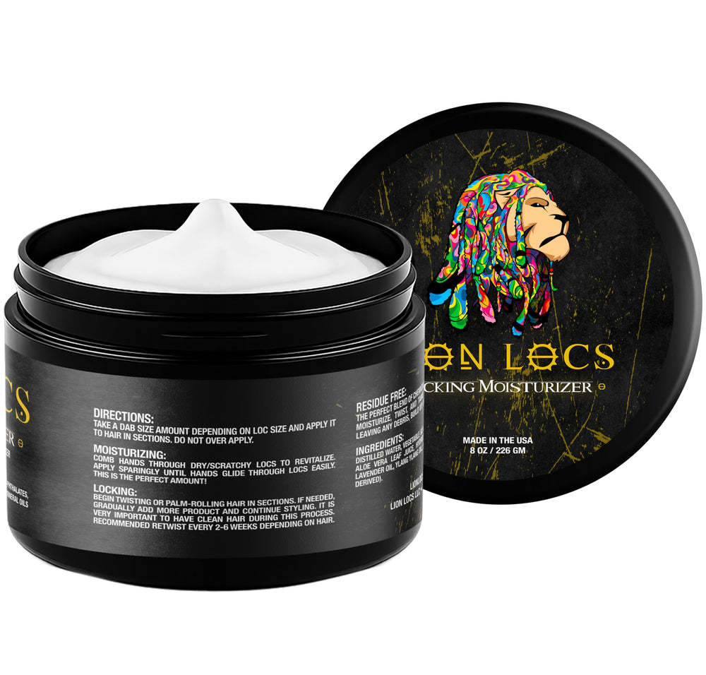 Beard Gains Lion Locs product on shelf suitable for daily use and travel.