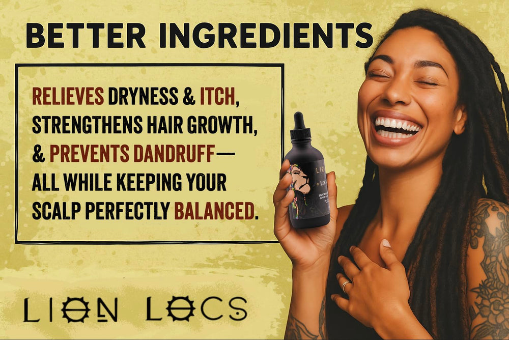 Beard Gains Lion Locs growth ingredients closeup shows natural nutrients.