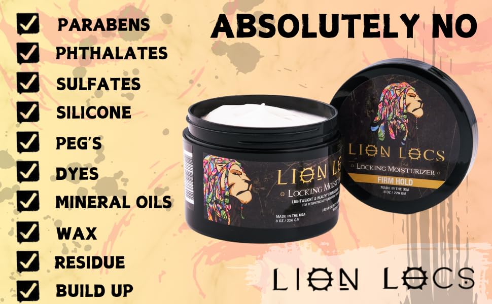 Beard Gains Lion Locs residue-free formula keeps locs clean with no flaky buildup.
