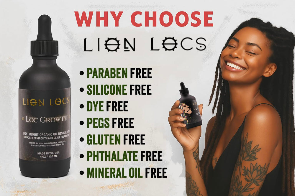 Beard Gains Lion Locs scalp health drops calm dryness and itch.