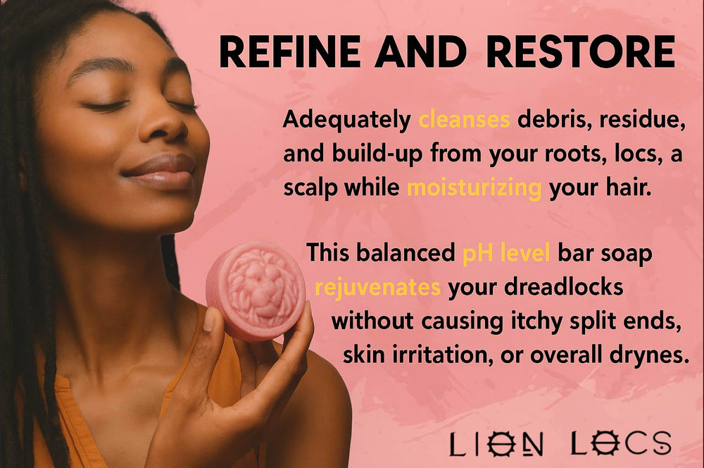Beard Gains Lion Locs shampoo bar nourishes scalp with oils