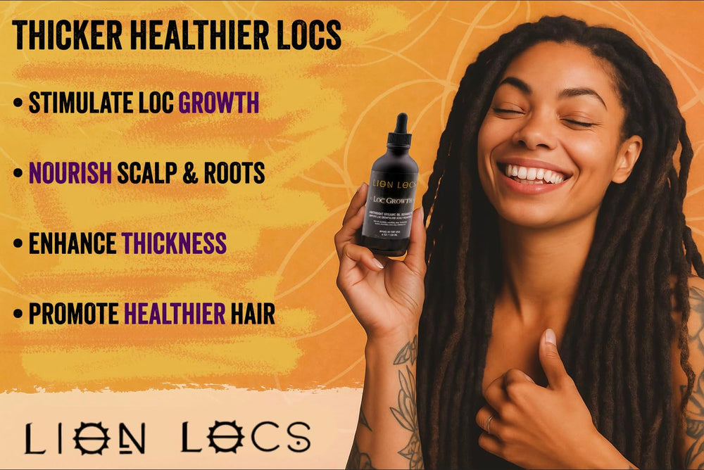 Beard Gains Lion Locs styling finish shows natural shine on locks.