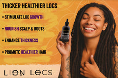 Beard Gains Lion Locs styling finish shows natural shine on locks.