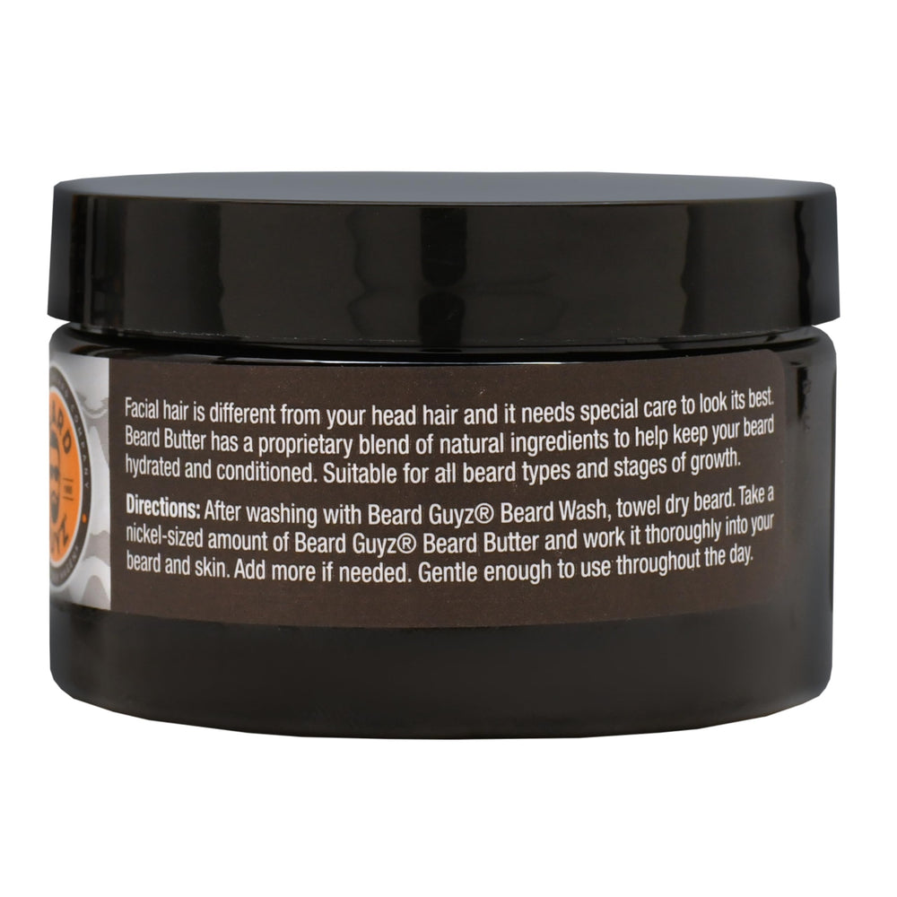 Beard Guyz Beard Butter dispense-and-apply shot showing smooth, lightweight coverage