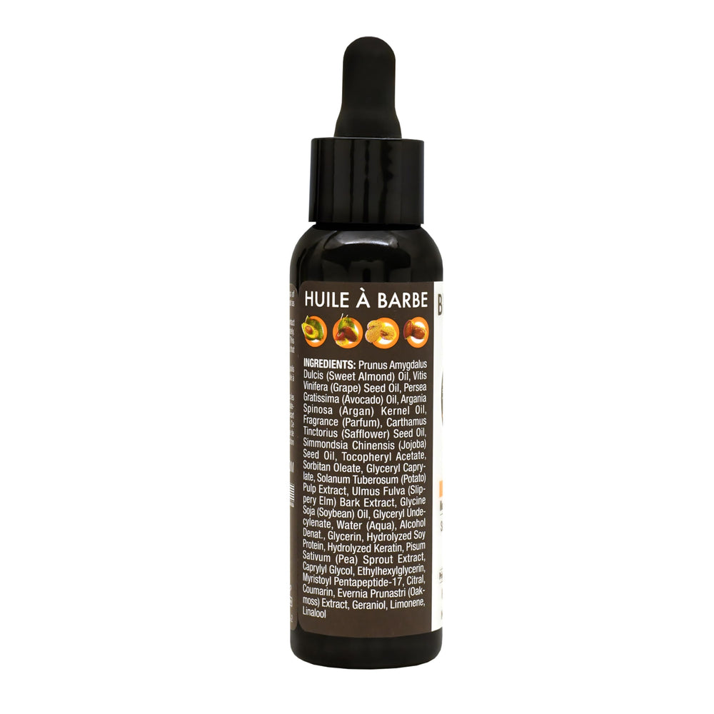 Beard Guyz Beard Oil close-up shows nourishing blend for smoother, more manageable beard.
