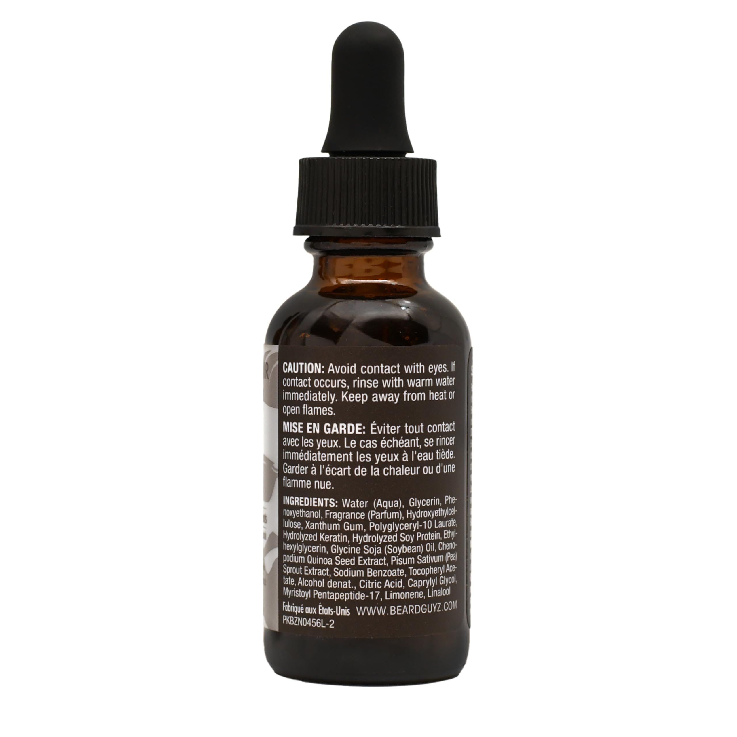 Beard Guyz Beard Serum dispense drop showing controlled application