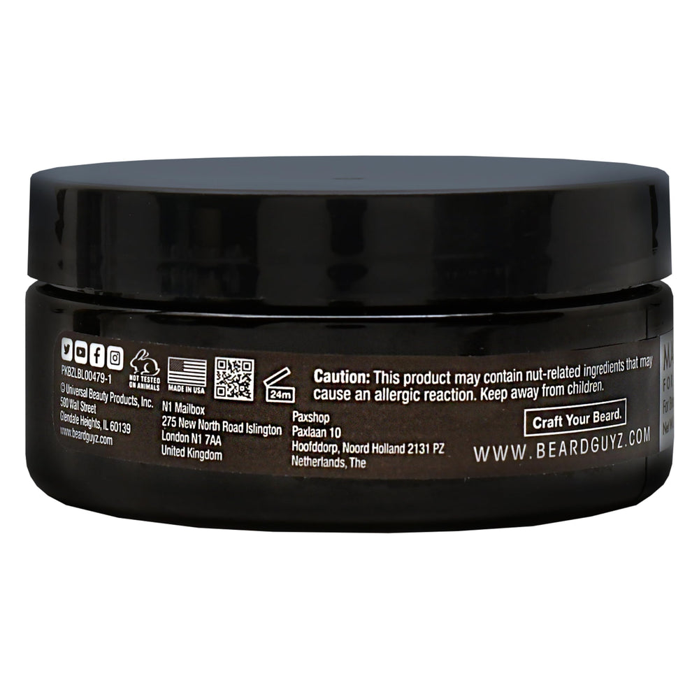 Beard Guyz Matte Styling Clay skin application image emphasizes oil absorption and fresh feel.