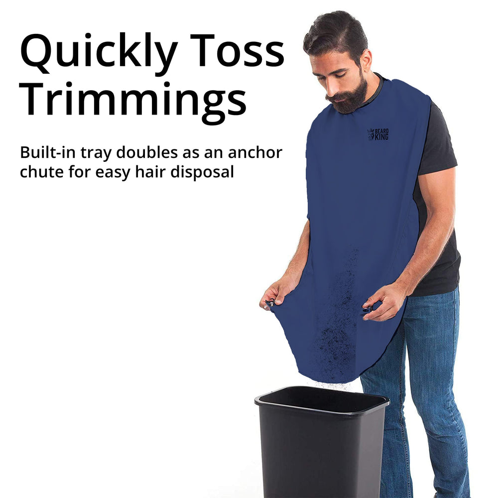 BEARD KING beard bib apron makes cleanup quick after trims