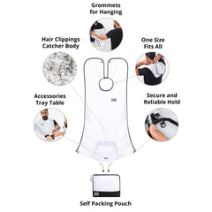 Beard King beard bib apron with packing pouch for travel