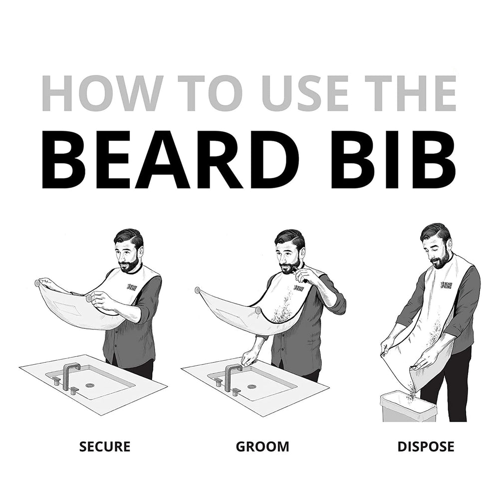 Beard King Beard Bib Apron con bandeja integrada para herramientas