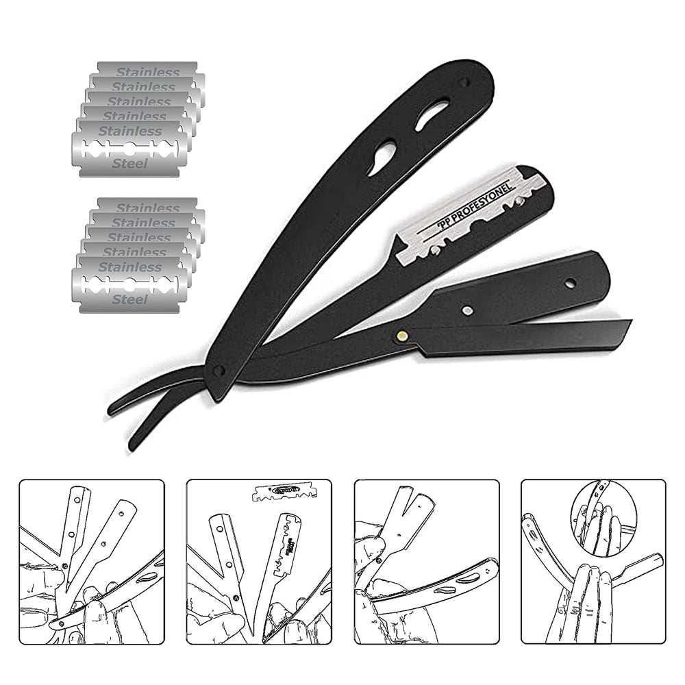 Beard Kit Pro straight edge razor delivers smooth, controlled trimming
