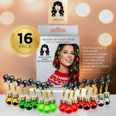 Beardaments Light Up Hair Lights ornaments-collection highlights 10 baubles for versatile holiday looks.