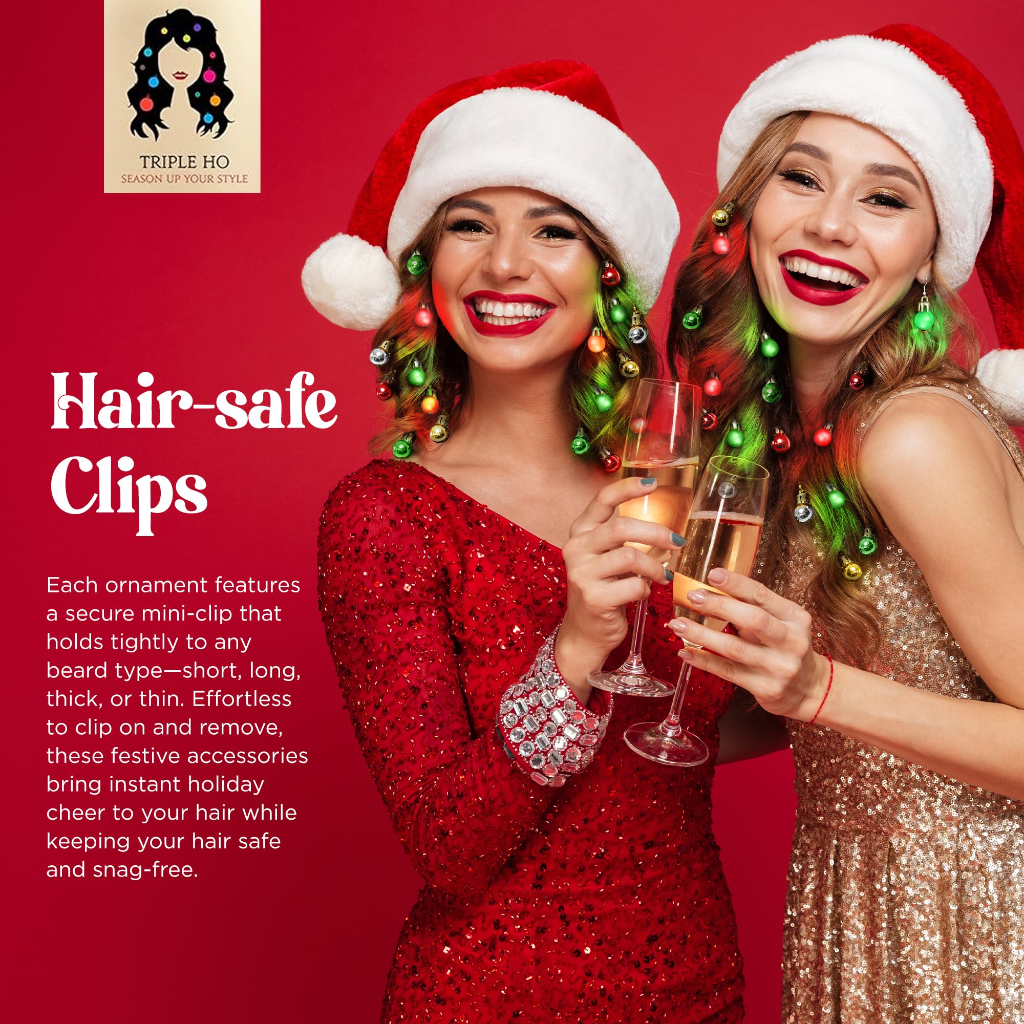 Beardaments Light Up Hair Lights party-look elevates hair with glowing accents.