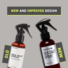 Beardbrand Sea Salt Spray on-hand application showing quick, easy texture without stiffness.