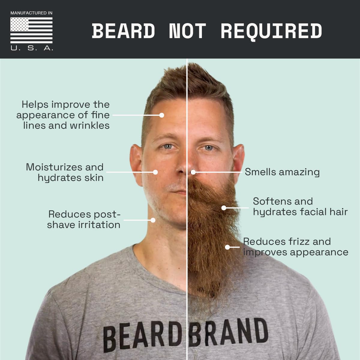 Beardbrand vitamin-e jojoba ingredients highlight nourishing oils for healthier beard and skin.