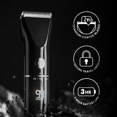 The Beard Club trimmer’s 7000 RPM motor delivers fast, clean beard or hair trims.
