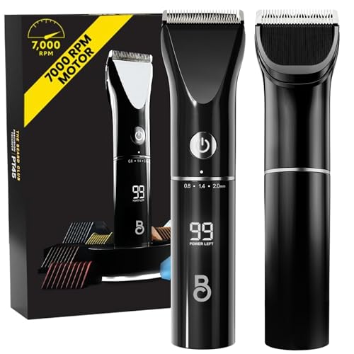 The Beard Club beard trimmer with LED charging display keeps grooming ready on the go.