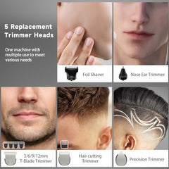 Beard Trimmer 5-in-1 nose and ear trimmer for quick maintenance.