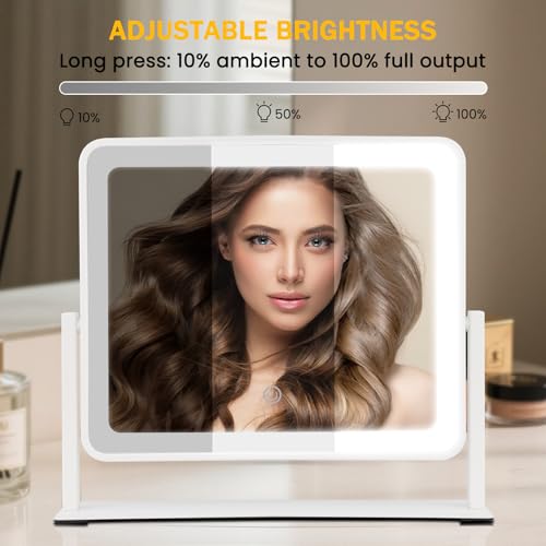 Bearolve vanity mirror hd glass provides distortion-free reflection for makeup application.