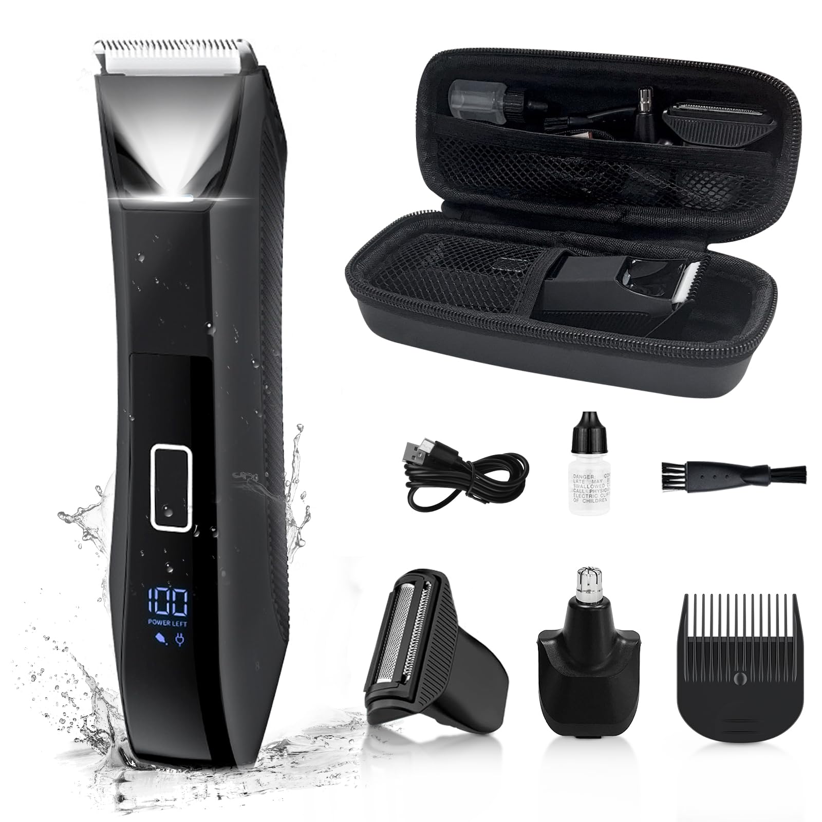 Beatslm body trimmer with 3-in-1 heads for versatile grooming across body and face