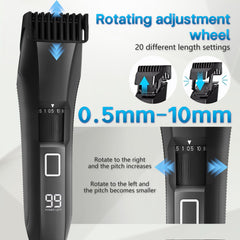 Beatslm beard-trimmer ipx7-waterproof for wet and dry grooming and easy cleaning, shower-safe