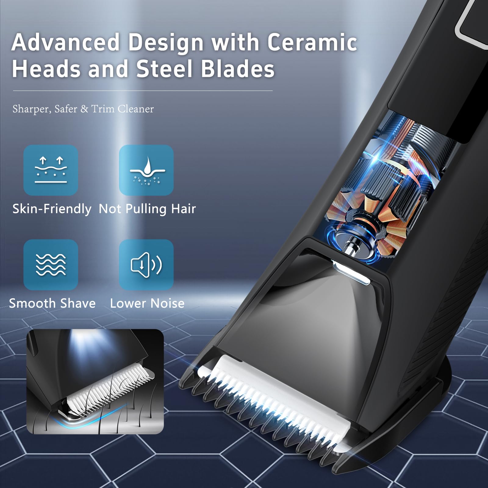 Beatslm trimmer with LED light and USB charging for precise visibility