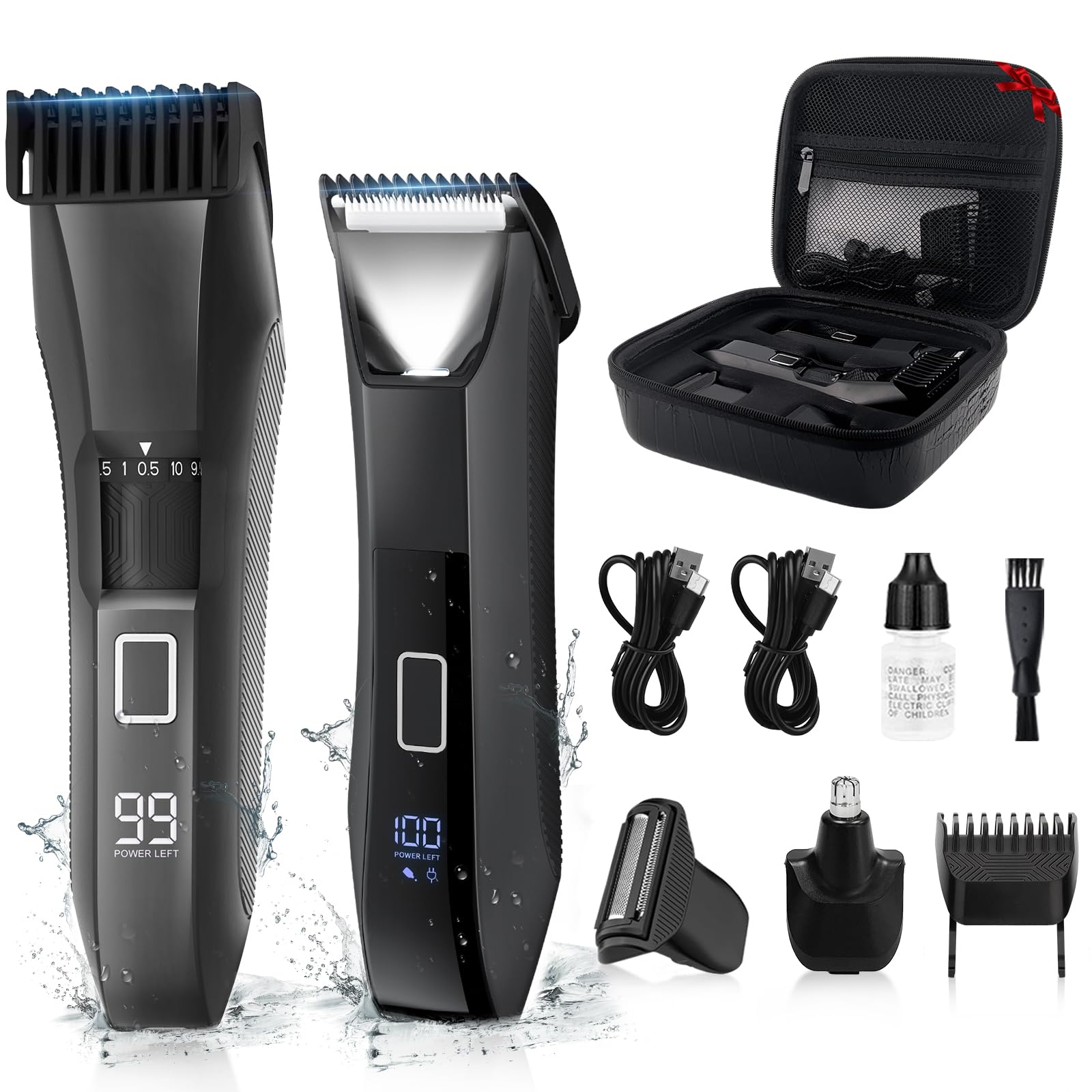 Beatslm Manscape beard trimmer closeup with precise length settings for versatile styling.