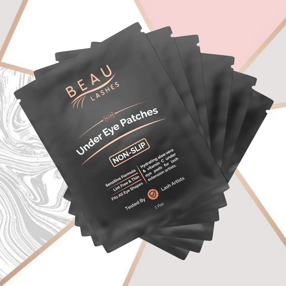 Beau Lashes vitamin C Aloe hydrogel patches hydrate the eye area.