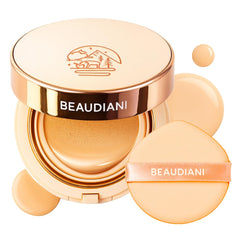 BEAUDIANI Natural Coverage compact open showcases pink-gold design for portable touch-ups