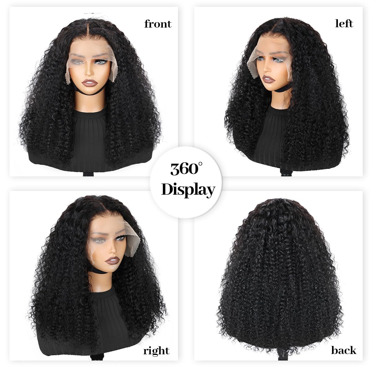 BEAUDIVA black kinkycurly wig with 13x6 lace front for bold Afro look