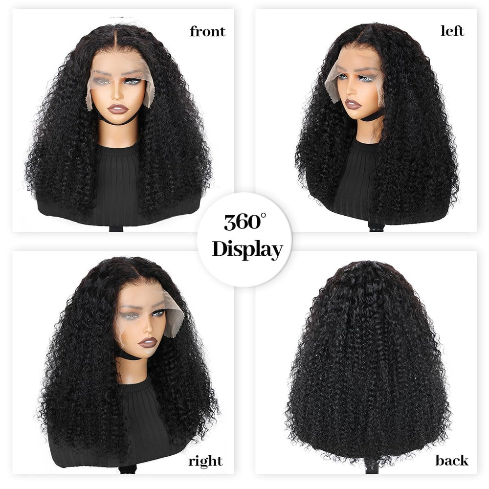 BEAUDIVA black kinkycurly wig with 13x6 lace front for bold Afro look