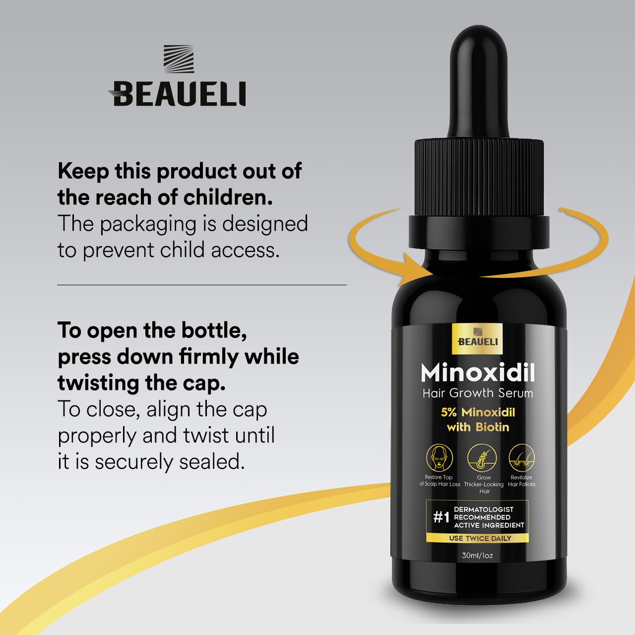 Beaueli minoxidil 5 percent foam application for easy daily use